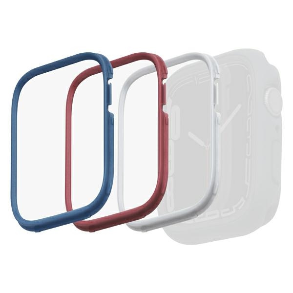 Kehys Uniq Moduo 3in1 kotelolle Apple Watch 4/5/6/7/8/SE/SE2 44/45mm - sininen, punainen, valkoinen