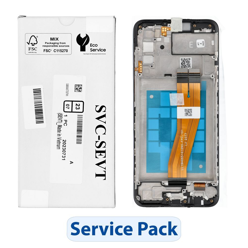 ServicePack LCD-näyttö SAMSUNG A02s A025F GH81-20118A
