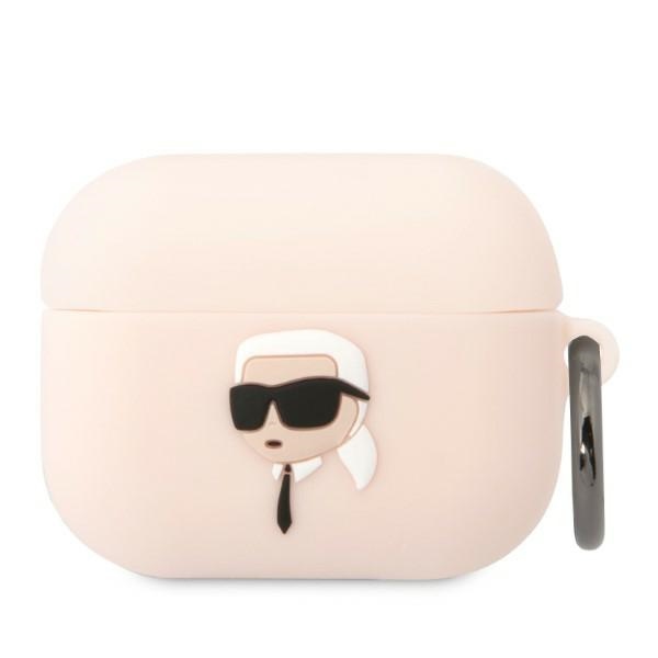 Karl Lagerfeld Suojakuori Apple AirPods Prolle KLAPRUNIKP (3D Silikoninen NFT Karl) vaaleanpunainen