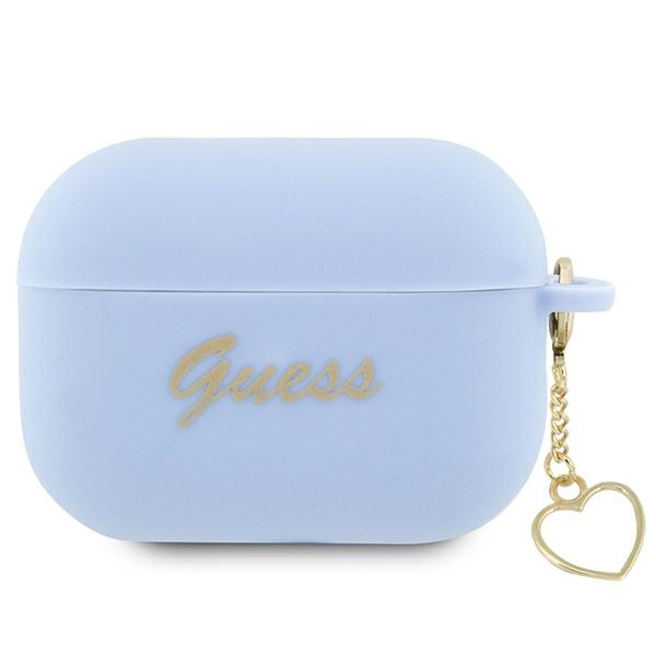Guess GUAP2LSCHSB AirPods Pro 2 Silikoninen Suojakuori sininen/sininen Charm Heart Collection