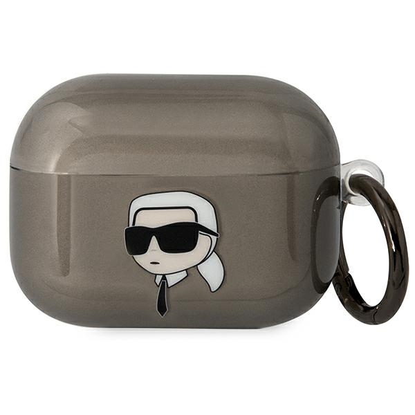 Karl Lagerfeld KLAPHNIKTCK musta suojus AirPods Pro:lle Karlin pää