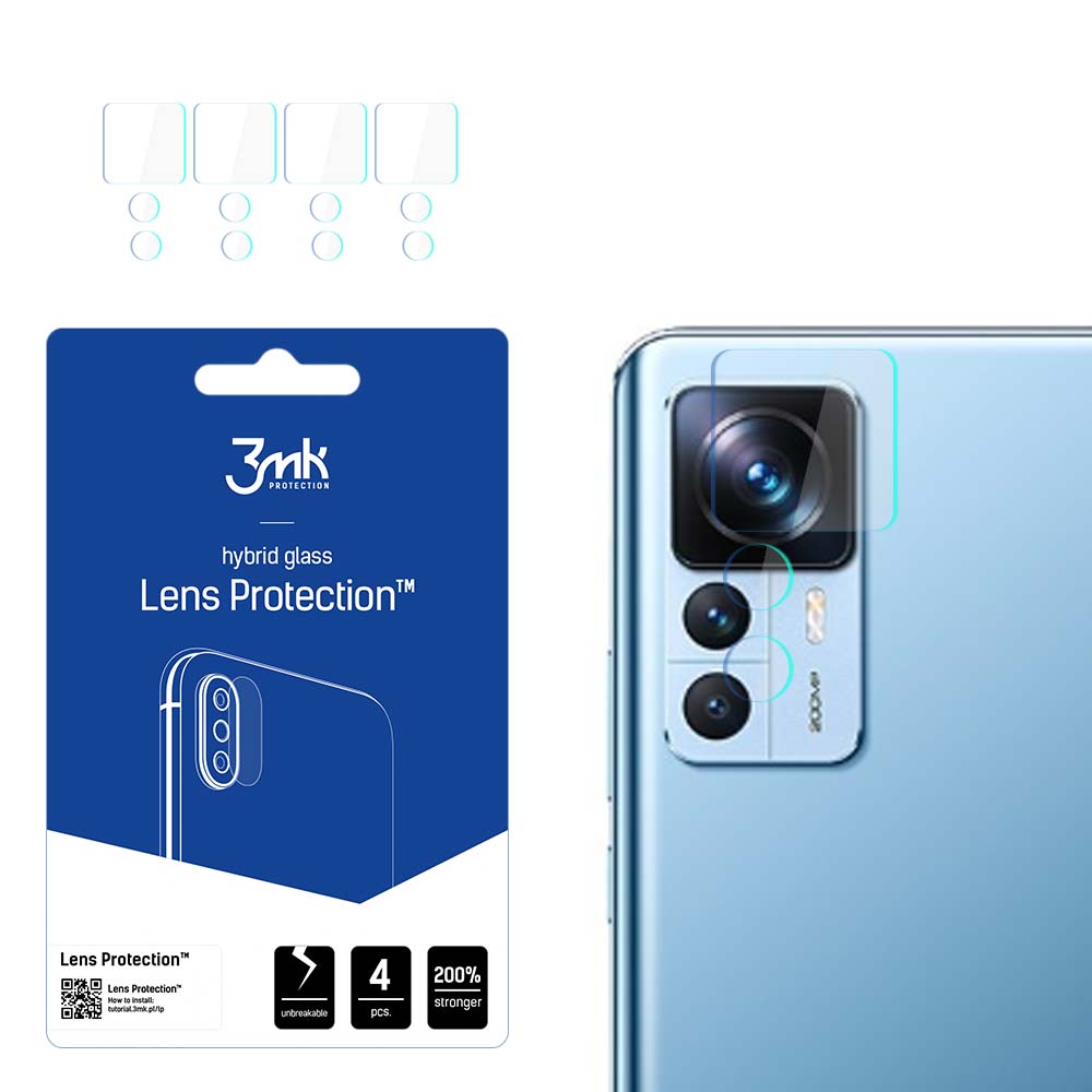 3mk Lens Protection hybridikameralasi Xiaomi 12T / 12T Pro:lle