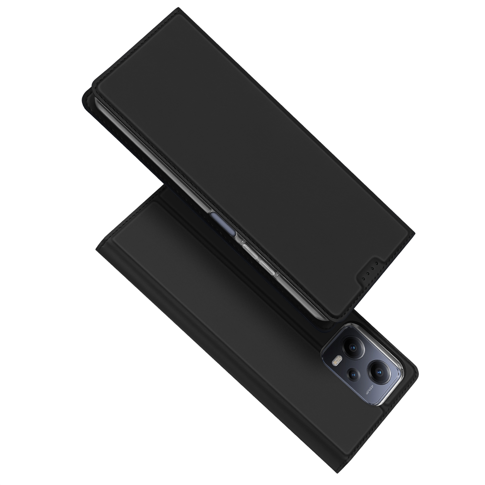 Dux Ducis Skin Pro kotelo Xiaomi Redmi Note 12 Pro+ läppä korttilokerikko jalusta musta