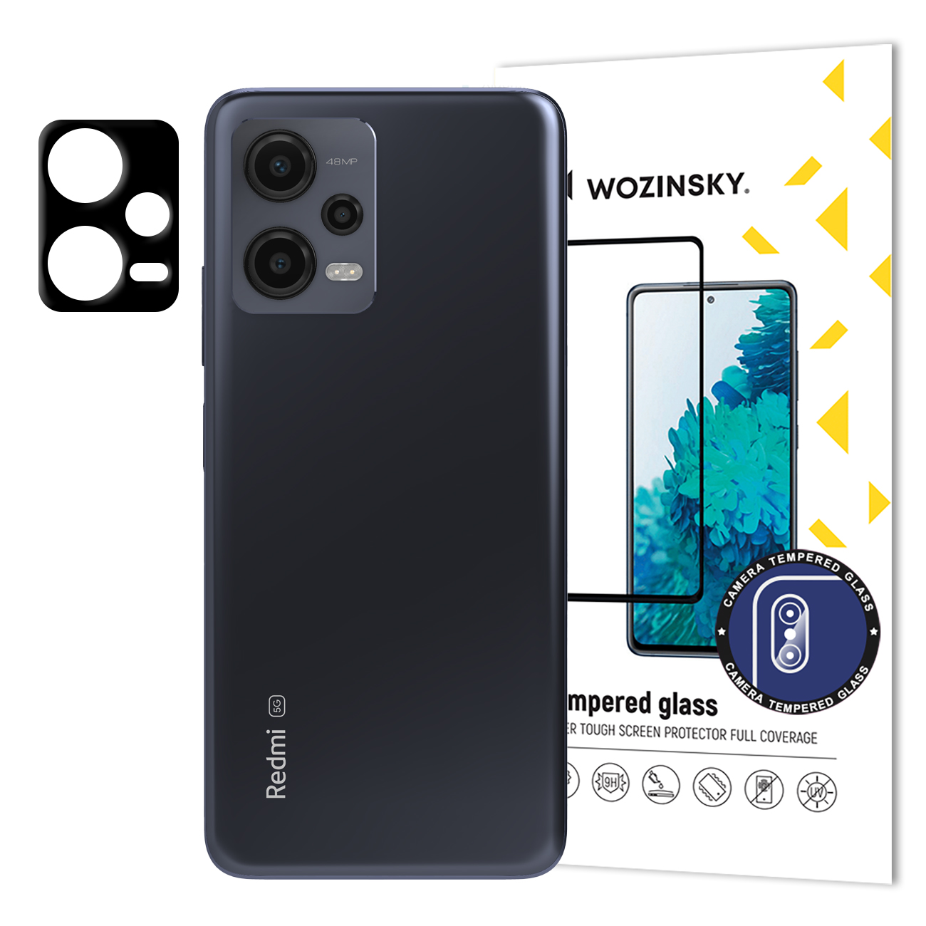 Wozinsky Full Camera Glass kameran Karkaistu lasi 9H Xiaomi Redmi Note 12 5G / Poco X5 5G:lle