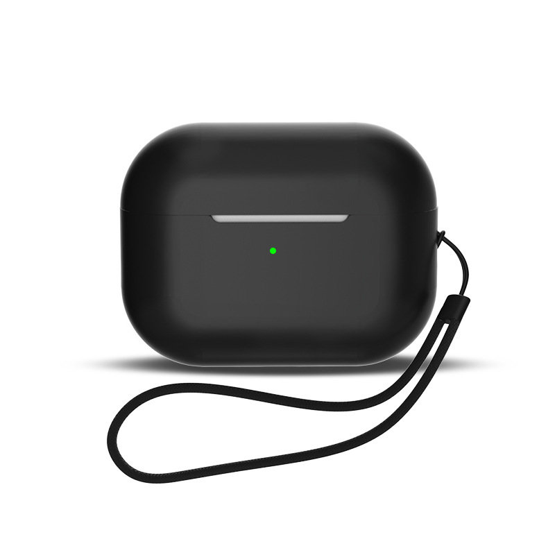 Silikoninen Suojakuori AirPods 1 / AirPods 2:lle + rannekoruhihna - musta