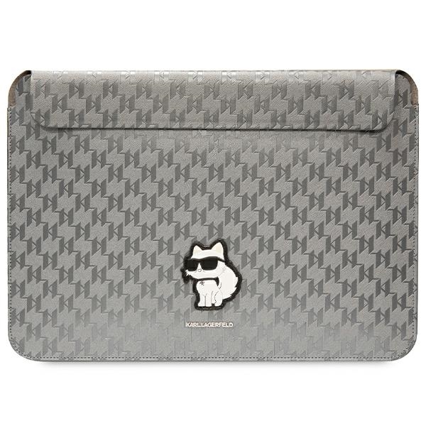 Karl Lagerfeld Saffiano Monogram Choupette Suojakuori 14 tuuman kannettavalle - hopeinen