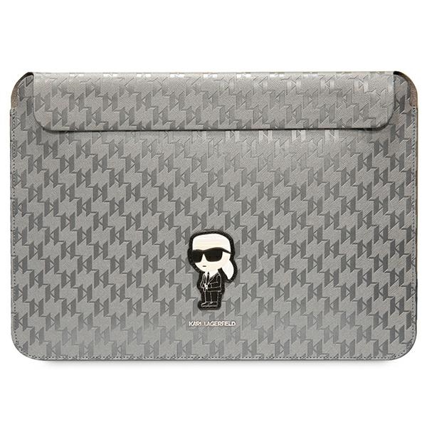 Karl Lagerfeld Saffiano Monogram Ikonik Suojakuori 14 tuuman kannettavalle - hopeinen
