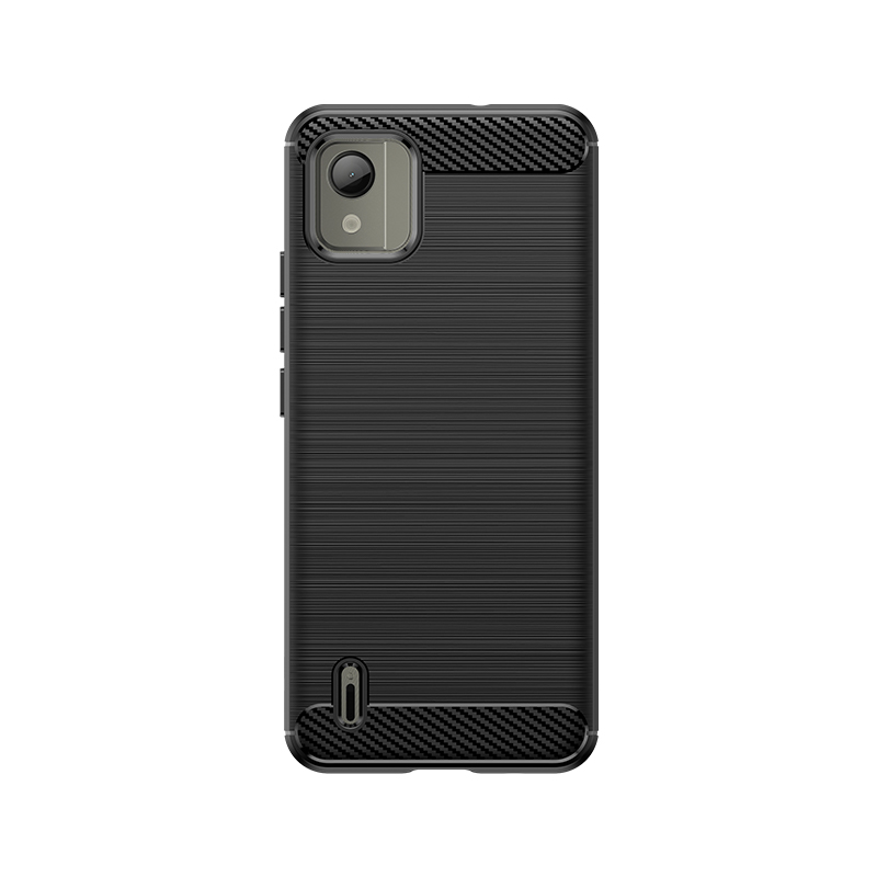 Carbon Case silikoninen suojakuori Nokia C110:lle - musta