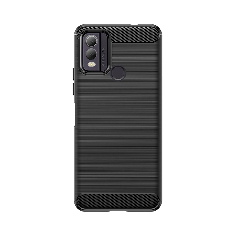 Carbon Case silikoninen suojakuori Nokia C22:lle - musta
