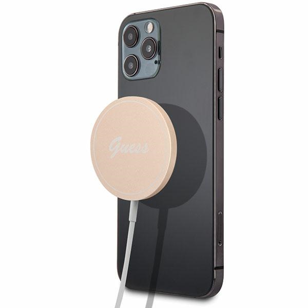 Guess Suojakuori induktiota varten GUCBMSLRD 15W MagSafe - kultainen