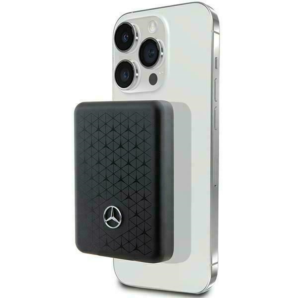 Varavirtalahde Mercedes Stars Pattern MagSafe 5W 3000mAh - musta