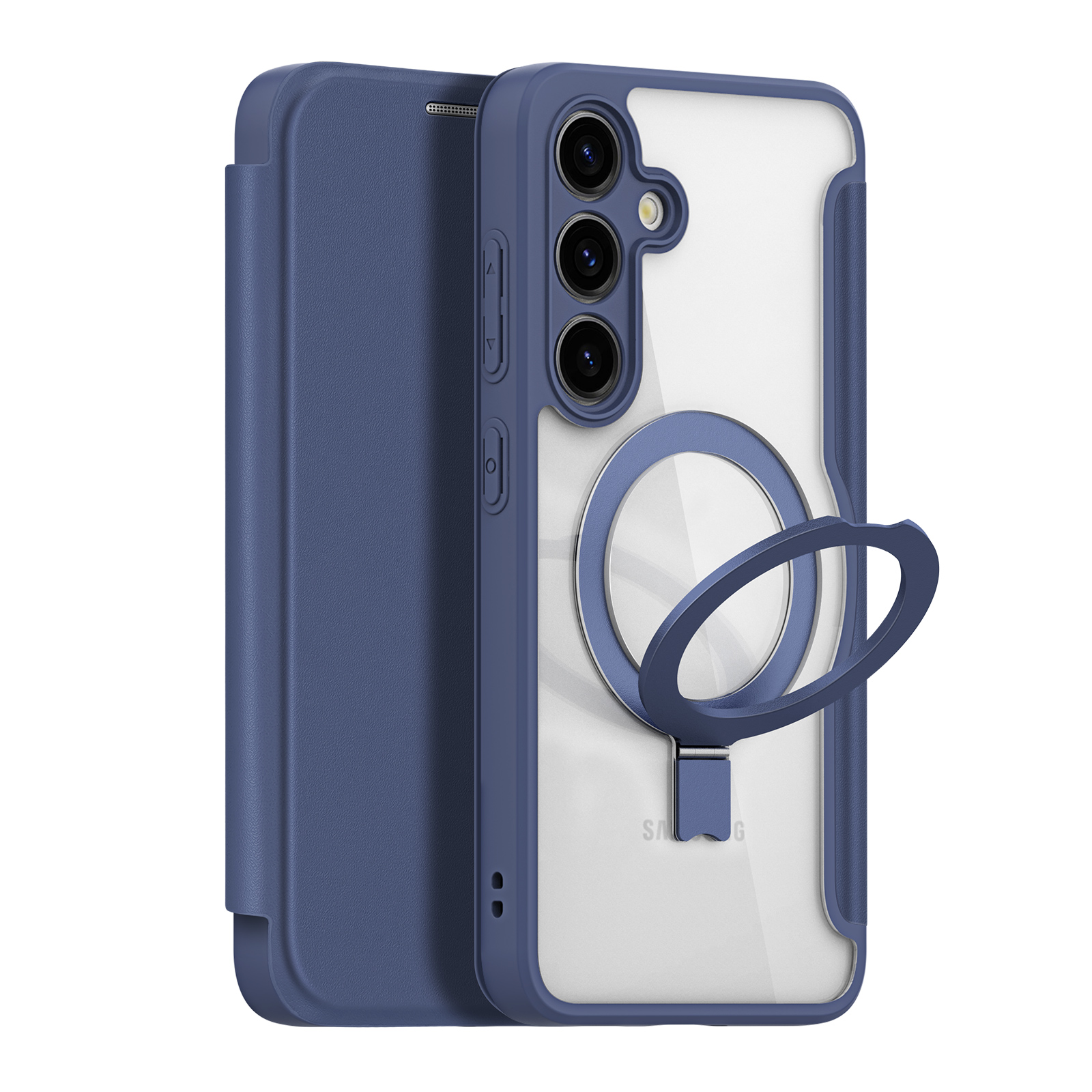 Dux Ducis Skin X Pro kotelo magneettisella sormusjalustalla Samsung S24+ - sininen