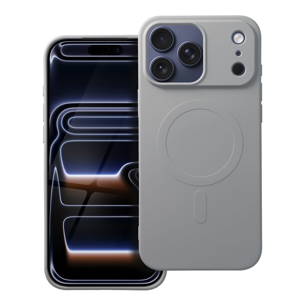 Silikoninen Mag Cover iPhone 17 PRO MAX:lle MagSafe-yhteensopiva (iso reikä) titaani