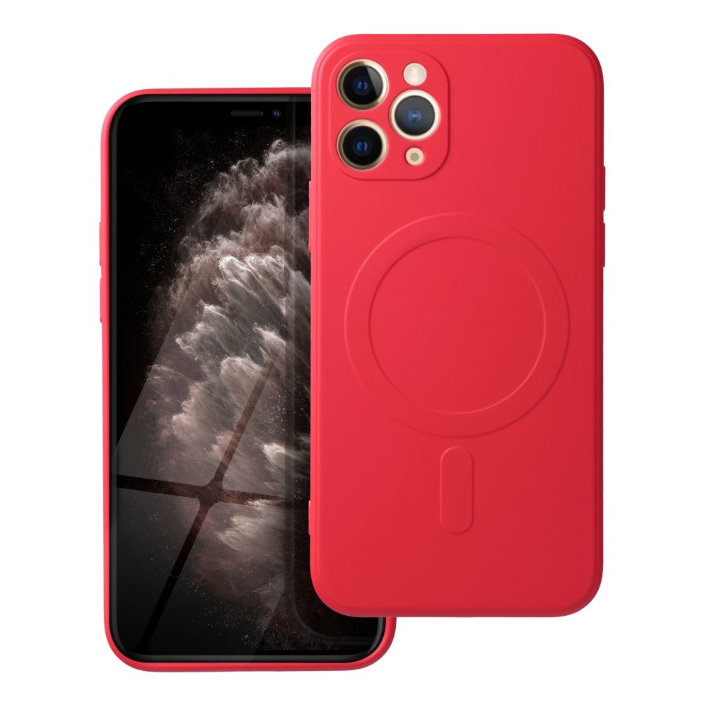 Silikoninen Suojakuori iPhone 11 PRO:lle Mag Cover MagSafe-yhteensopiva punainen