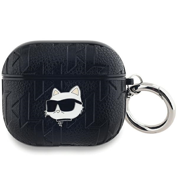 Karl Lagerfeld Monogram Choupette Head suojakuori AirPods 3:lle - musta