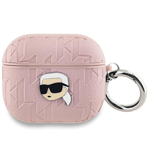 Karl Lagerfeld Monogram Karl Head suojakuori AirPods 3:lle - vaaleanpunainen