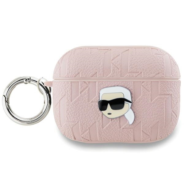 Karl Lagerfeld Monogram Karl Head suojakuori AirPods Pro 2:lle - vaaleanpunainen
