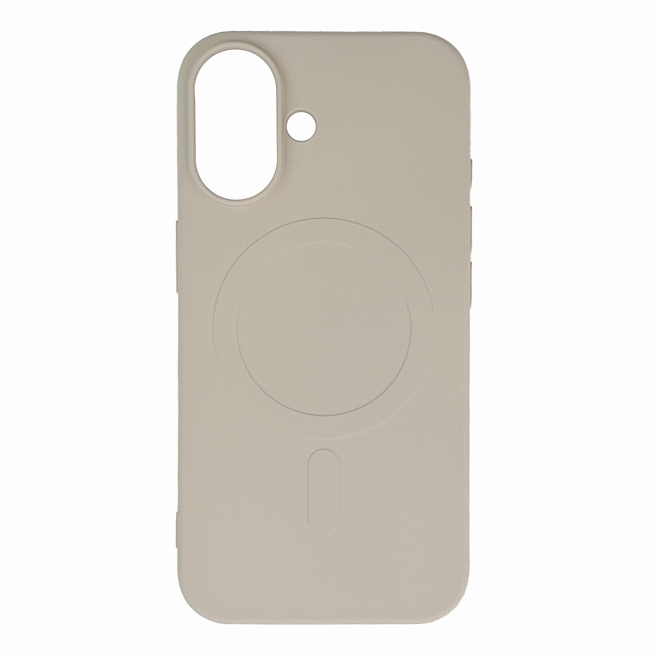 Nestemäinen Silikoninen Suojakuori MagSafe iPhone 16:lle - beige