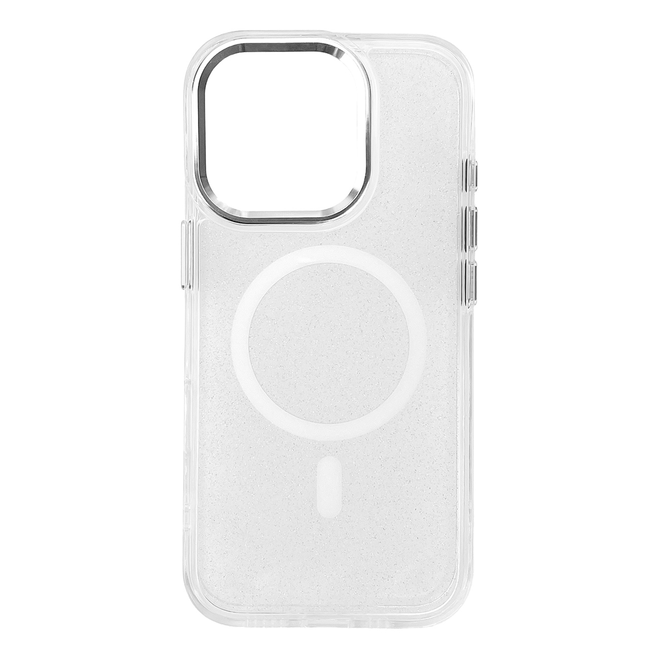 Glitter Suojakuori MagSafe iPhone 16 Pro:lle - valkoinen glitterillä