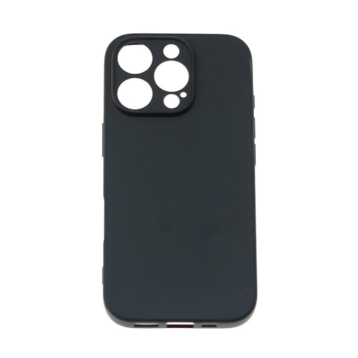 Pehmeä Suojakuori iPhone 16 Prolle - Musta