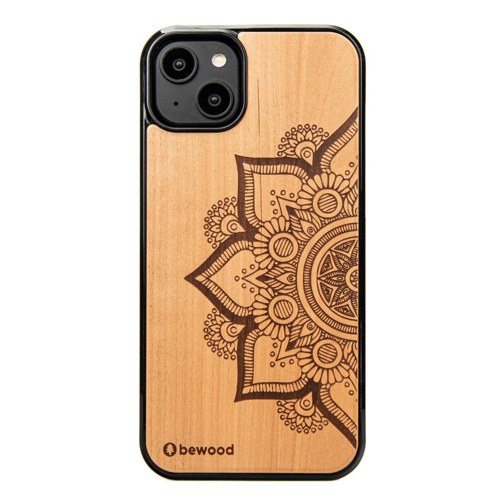 Bewood Mandala Apple Tree Puinen Suojakuori iPhone 14 Plus:lle - Vaalea Ruskea