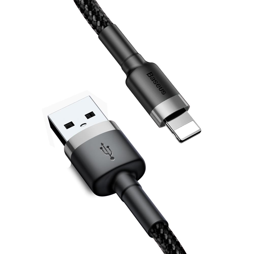 USB Cable Baseus "Cafule" Black/Grey "Lightning" 300cm