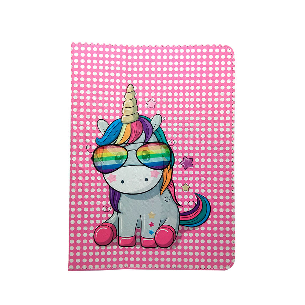 Yleiskäyttöinen tablettikotelo Sateenkaariyksisarvinen 9-11'' (L27 x W20 cm)