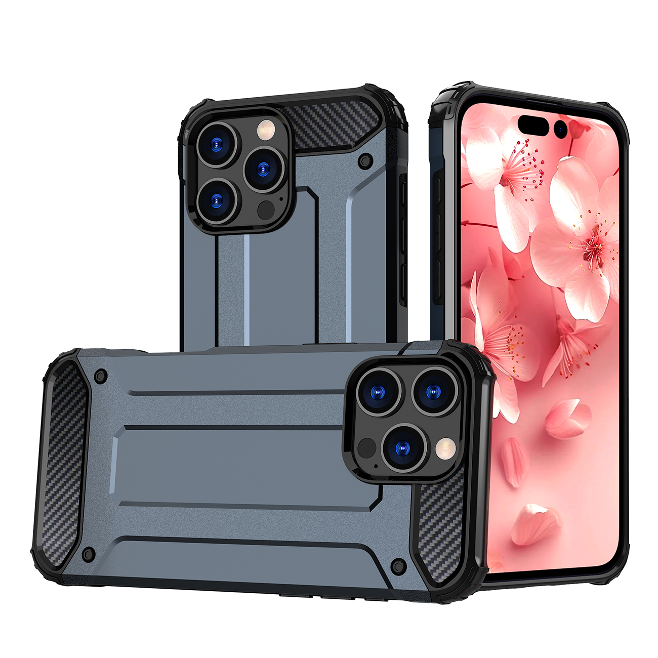 Hybrid Armor Suojakuori iPhone 16 Pro Max:lle - Sininen