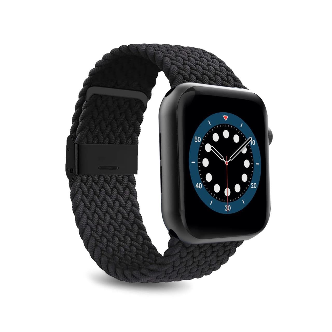 Puro Loop Nylon Hihna Apple Watch 38 / 40 / 41 mm:lle - Musta