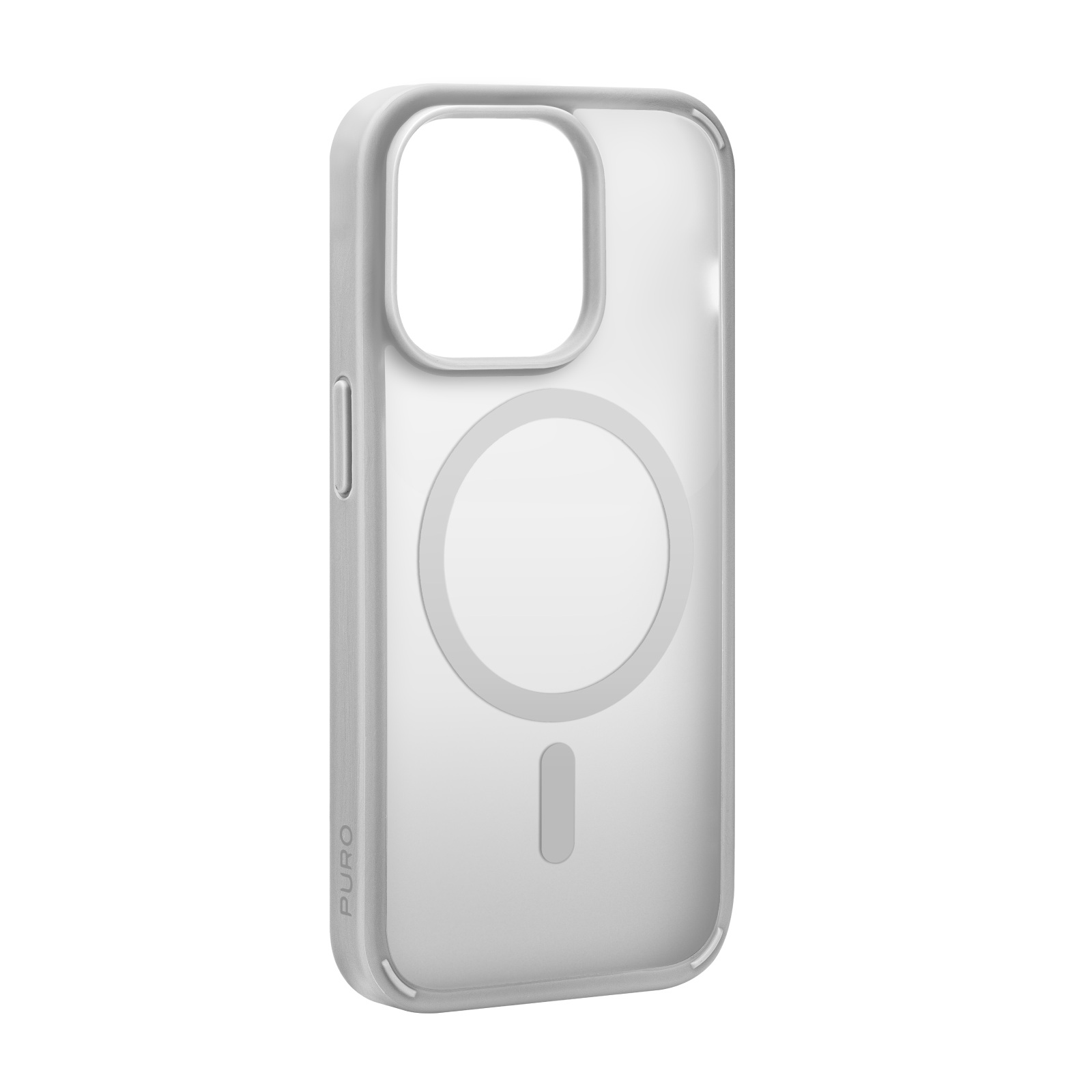 Puro Gradient MagSafe Silikoninen Suojakuori iPhone 15 Pro Maxille - hopeinen