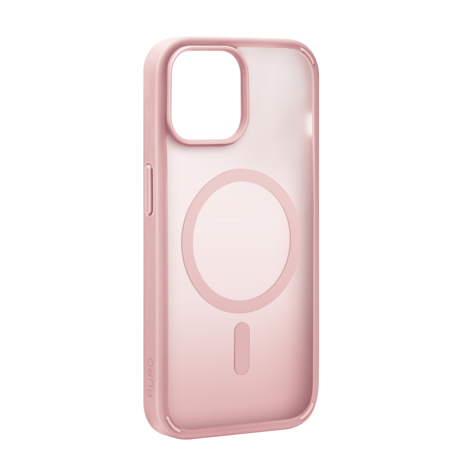 Puro Gradient MagSafe Silikoninen Suojakuori iPhone 15 Plusalle - vaaleanpunainen