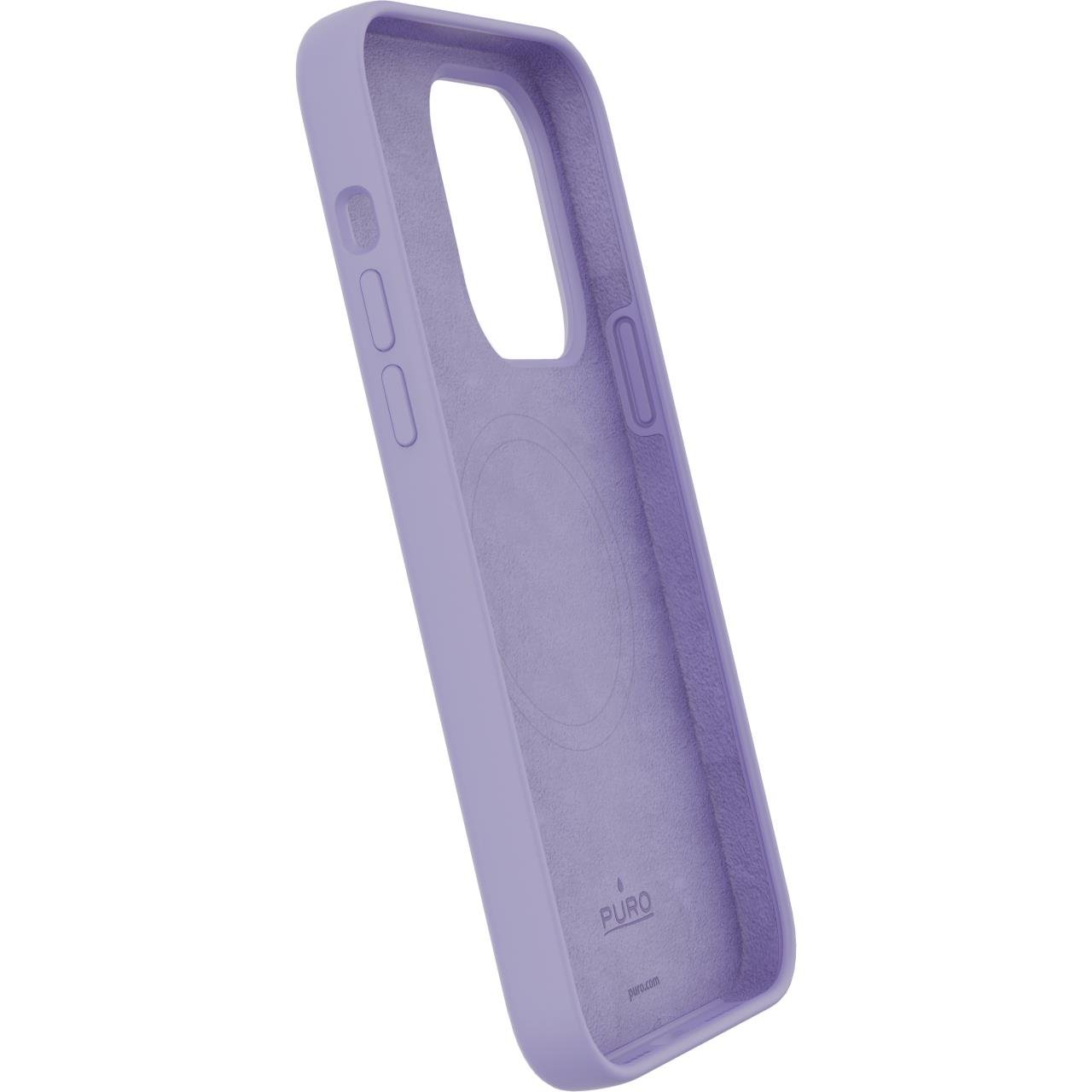 Puro Icon Mag MagSafe Silikoninen Suojakuori iPhone 14 Prolle - laventeli