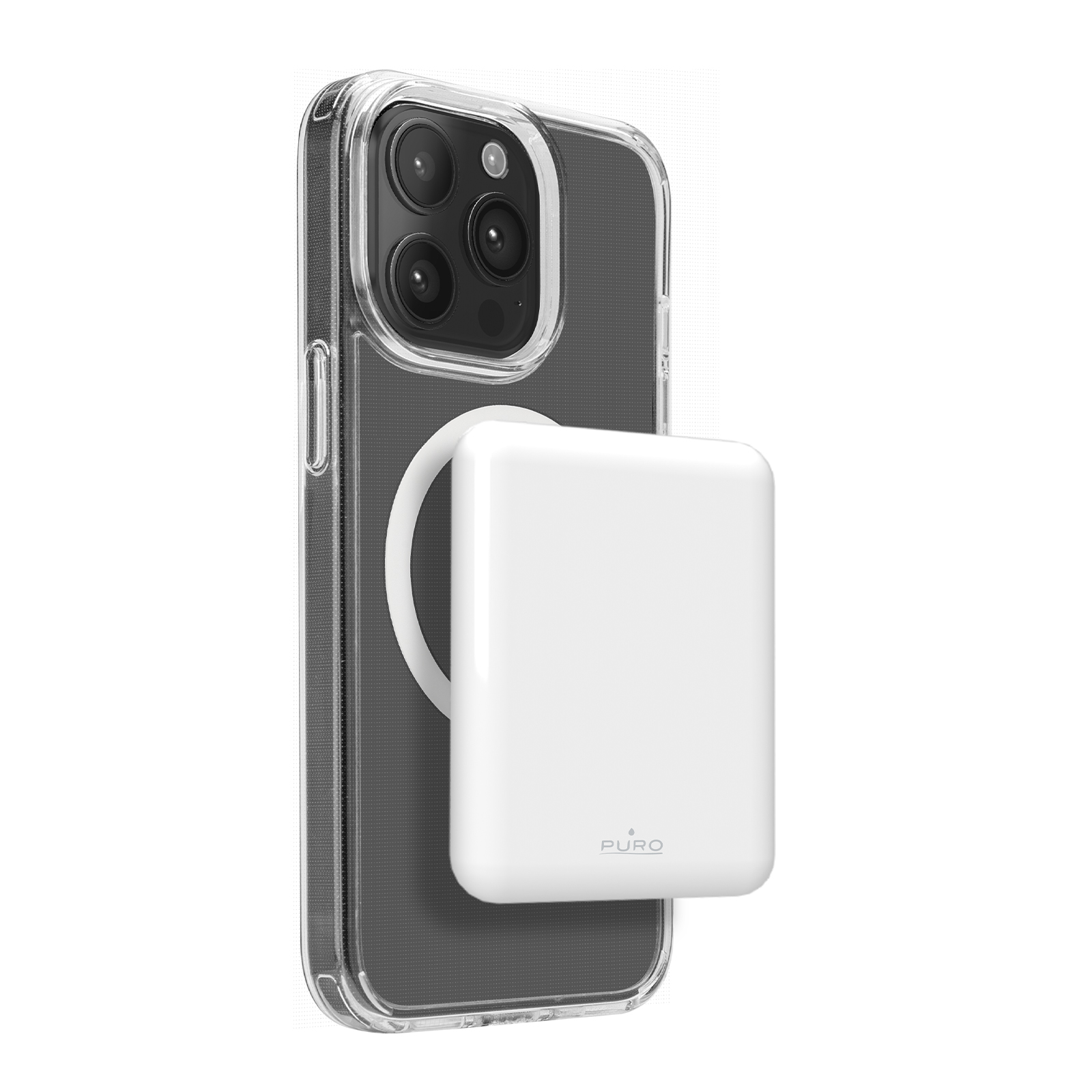Puro Power Mag 5000mAh tehopankki MagSafe USB-C:llä - Valkoinen