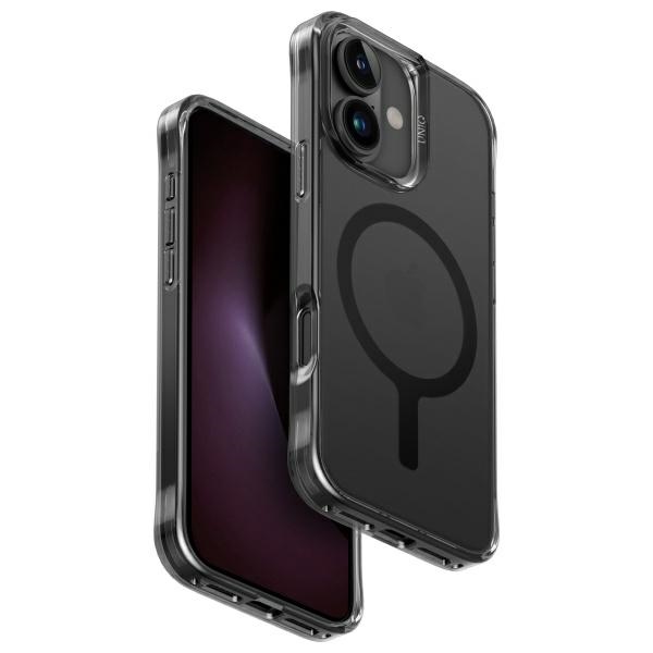 Uniq LifePro Xtreme Magclick lataava Suojakuori iPhone 16:lle - musta