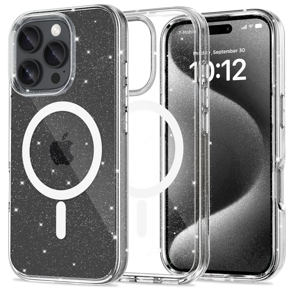 Tech-Protect FlexAir Hybrid MagSafe Suojakuori iPhone 16 Pro Max:lle - läpinäkyvä