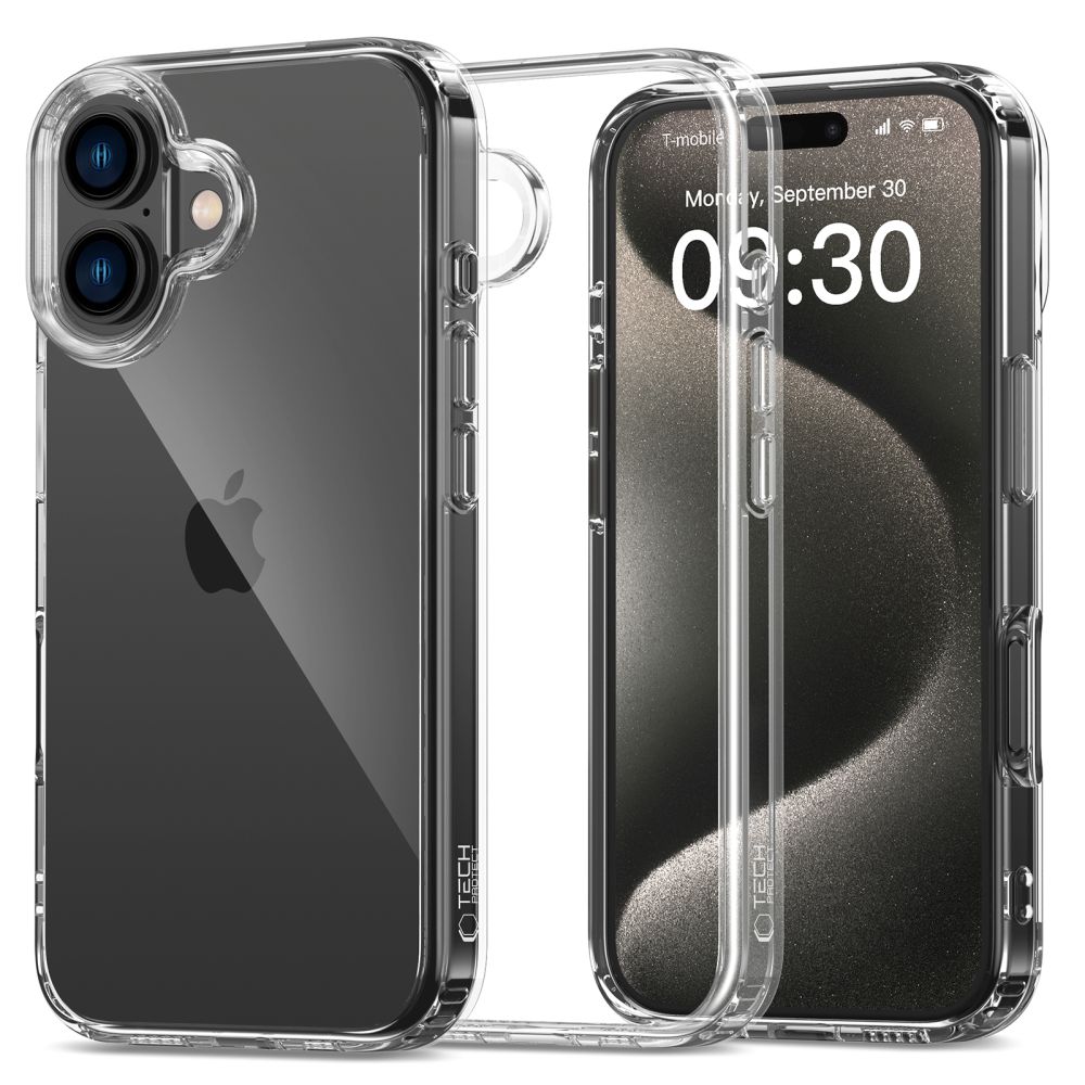 Tech-Protect FlexAir Hybrid Suojakuori iPhone 16:lle - läpinäkyvä