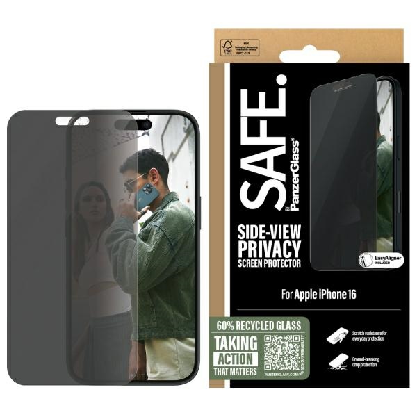 SAFE by PanzerGlass iPhone 16 6.1' Privacy näytönsuoja Ultra-Wide Fit SAFEP95875