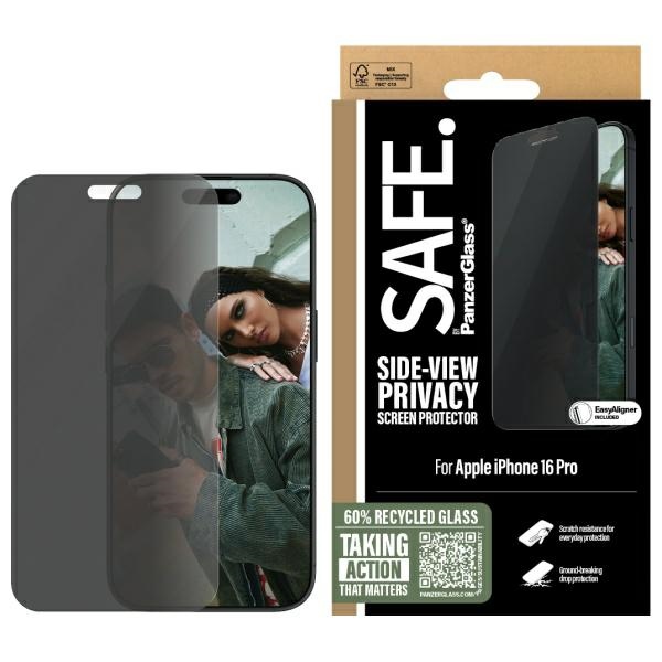 SAFE by PanzerGlass iPhone 16 Pro 6.3' Privacy näytönsuoja Ultra-Wide Fit SAFEP95876