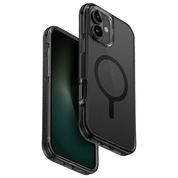 Uniq Combat kotelo iPhone 16 Plus 6.7" Magclick latauksella - musta