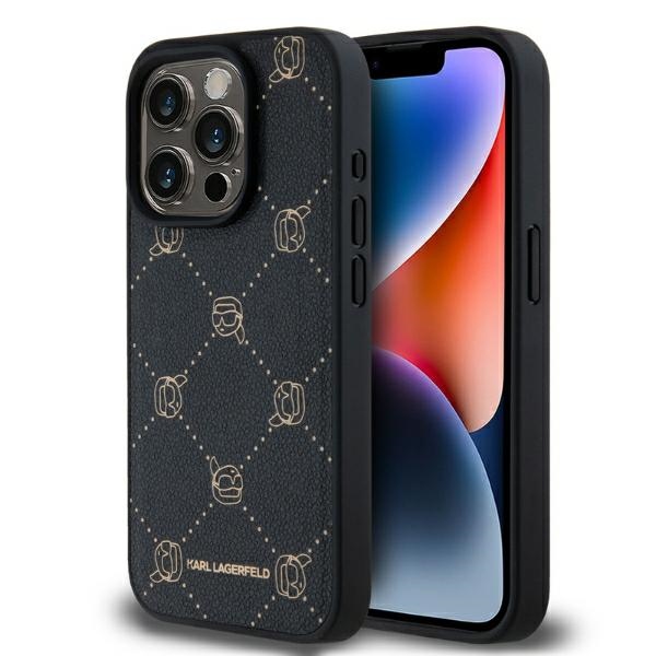 Karl Lagerfeld MagSafe Karl Head Suojakuori iPhone 15 Pro Max:lle - Musta
