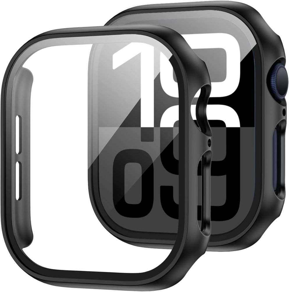 Tech-Protect Defense360 Karkaistu lasi Suojakuori Apple Watch 10:lle (42mm) - Musta