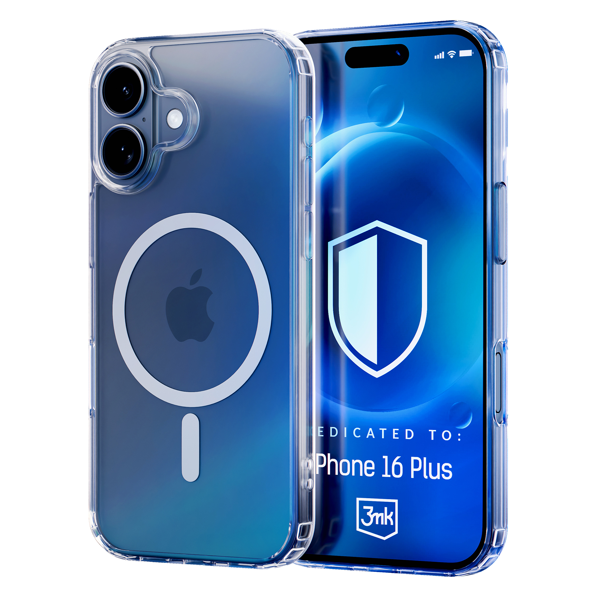 3mk MagCase MagSafella iPhone 16 Plus:lle - Läpinäkyvä