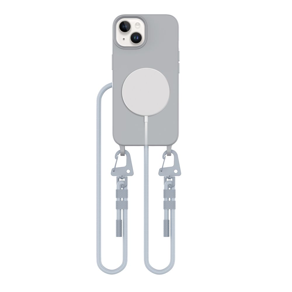 Tech-Protect MagNecklace MagSafe Suojakuori iPhone 15:lle - harmaa