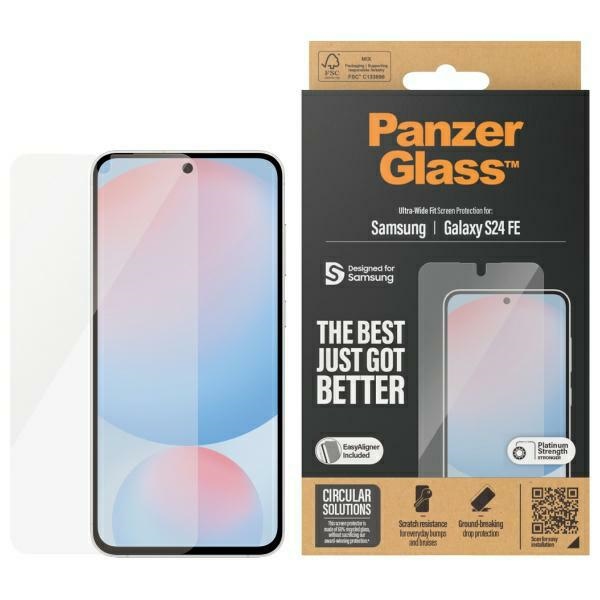 PREMIUM TEMPERED glass screen protector full cover for Samsung Galaxy S24 FE, UWF