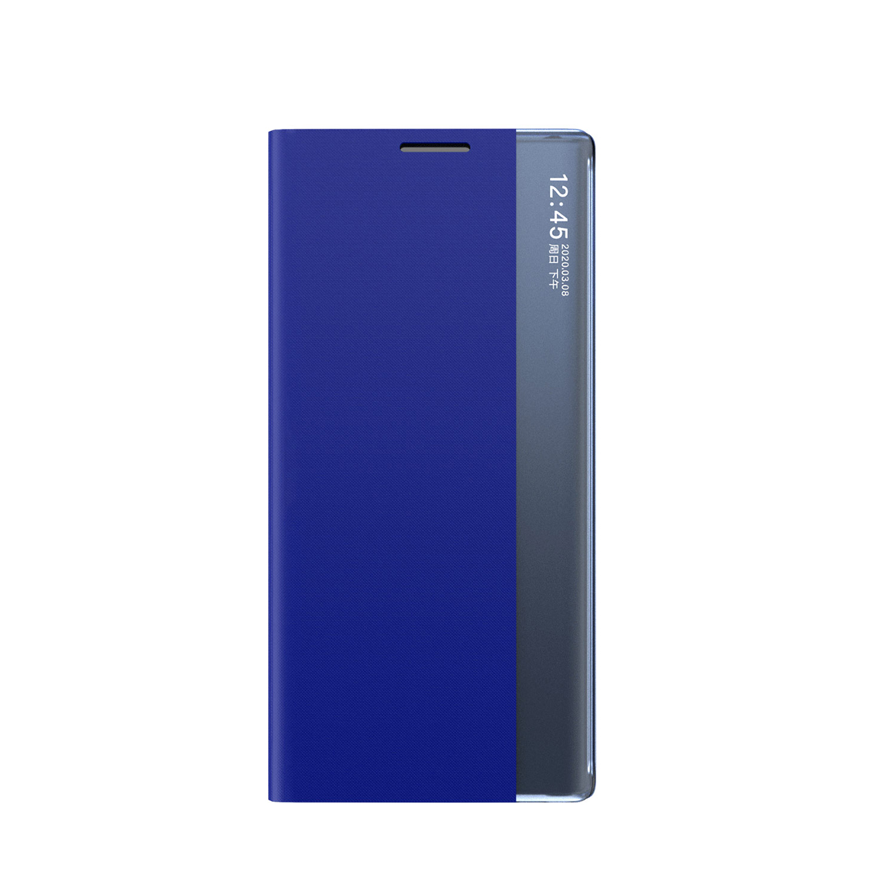 New Sleep Case Samsung Galaxy S25:lle läpällä ja jalustalla - sininen
