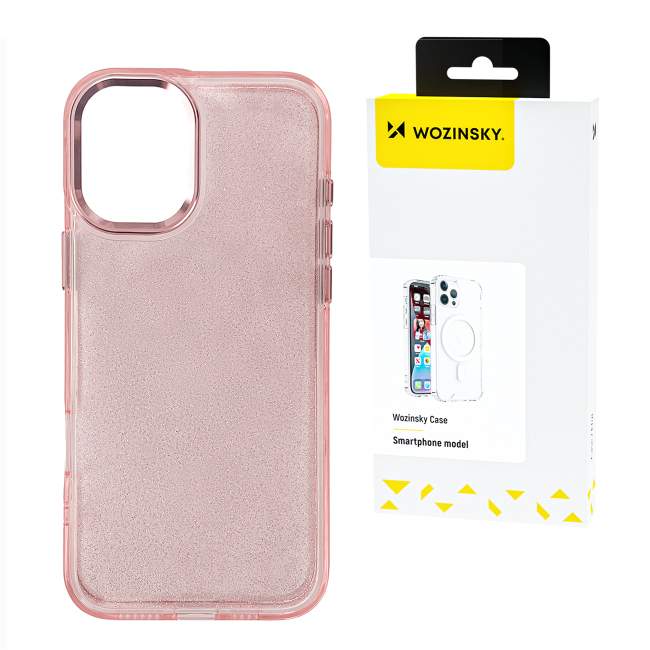 Wozinsky Glitter Suojakuori Samsung Galaxy S25+:lle - vaaleanpunainen glitterillä