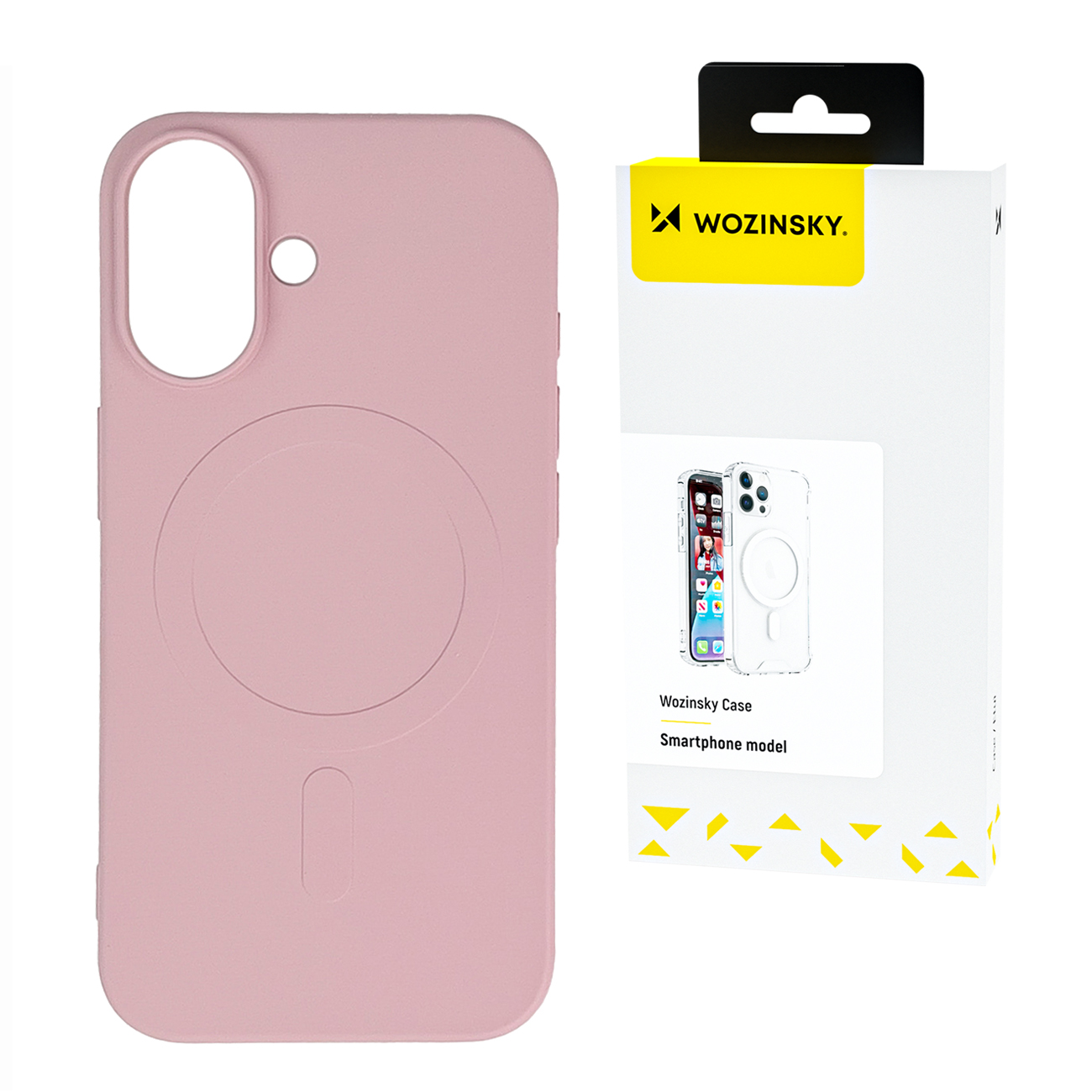 Wozinsky Silikoninen Magneettinen MagSafe Suojakuori Samsung Galaxy S25+:lle - vaaleanpunainen