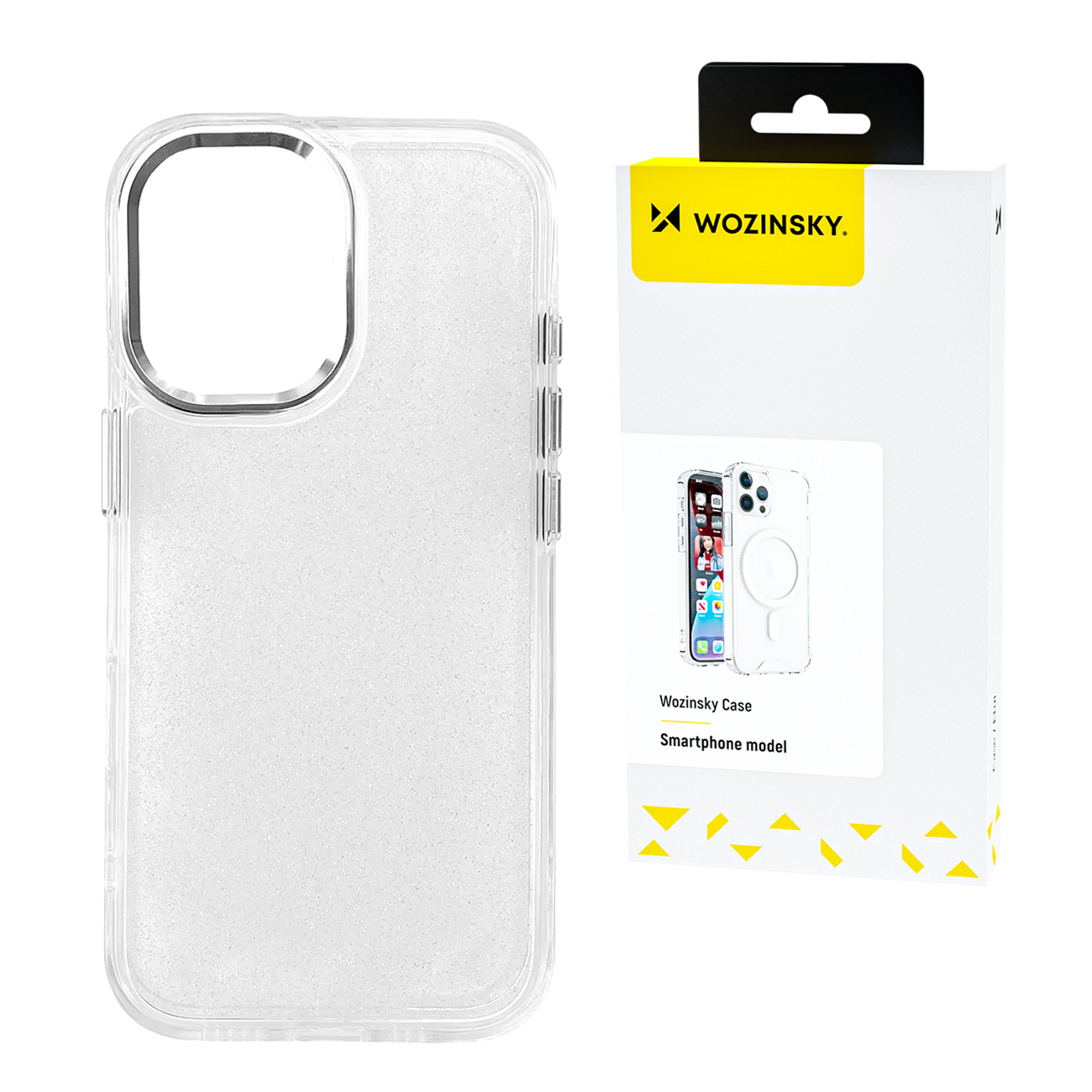 Wozinsky Glitter Suojakuori Samsung Galaxy S25:lle - läpinäkyvä glitterillä