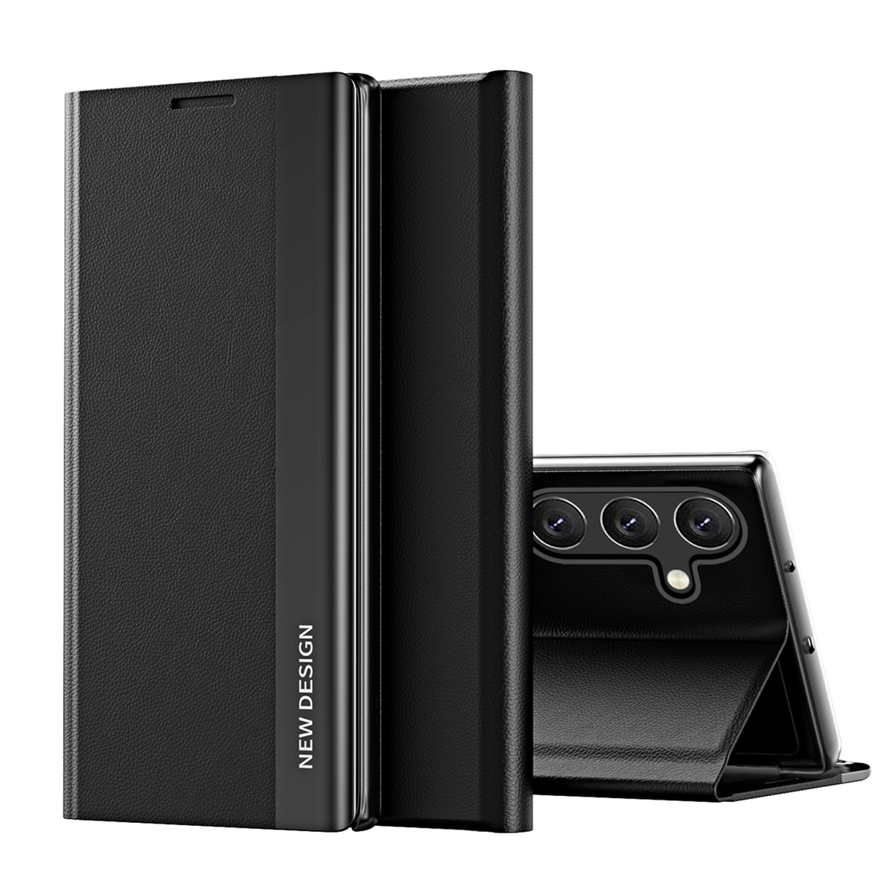 Sleep Case Pro Cover kääntökansi jalustalla Samsung Galaxy A36:lle - musta