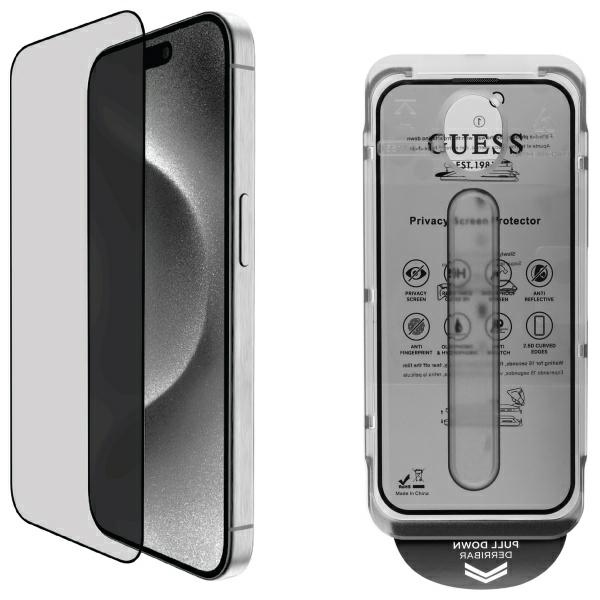 Guess Screen Protector Privacy 2.5D Outline tempered glass for iPhone 16